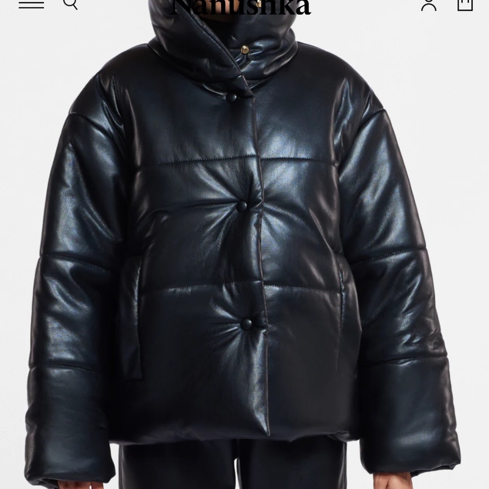 Nanushka Okobor™ Alt-Leather Puffer Jacket